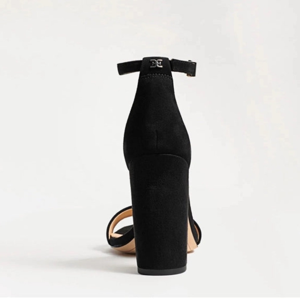 Sam Edelman | Lux Suede YARO heels | Black minimalist with chunky heel | Size 7 - Picture 5 of 16